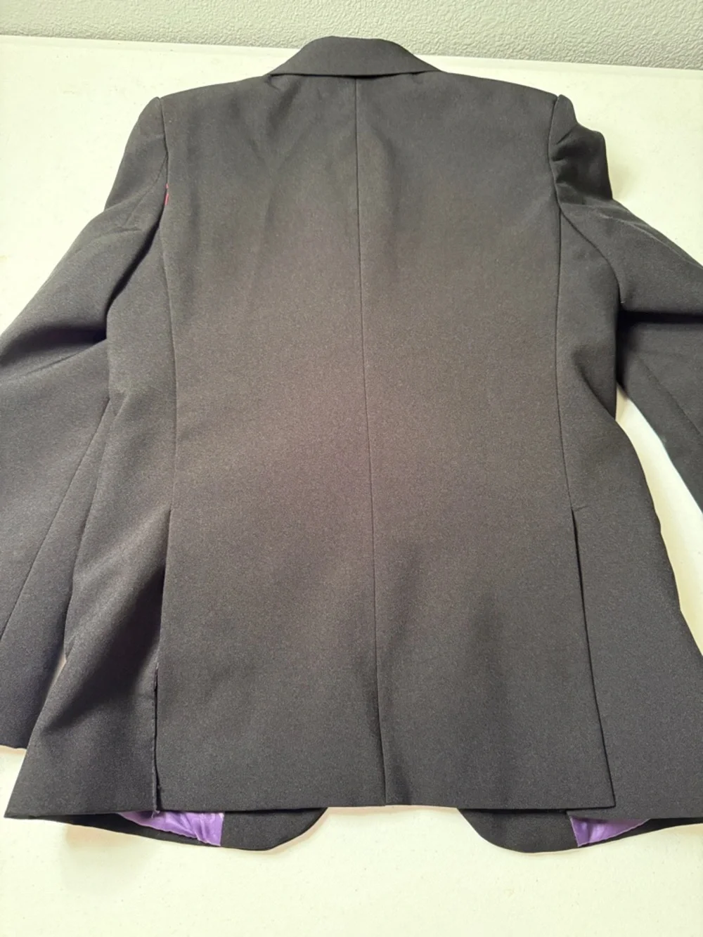 OppoSuits Black Sport Coat with Purple Lining
